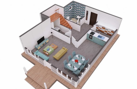 126 m2 Duplex Prefabricated House