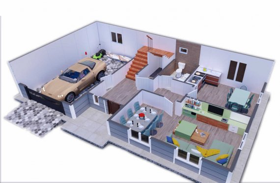 206 m2 Duplex Prefabricated House