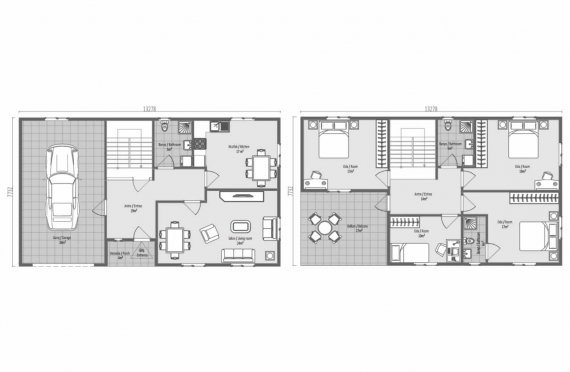 206 m2 Duplex Prefabricated House
