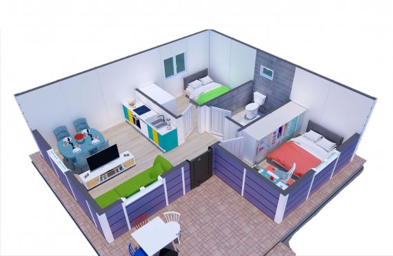 51 m2 Prefabricated House Model