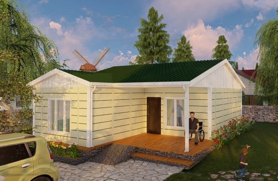 73 m2 Prefabricated House Model