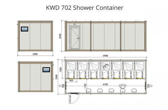 KWD 702 Shower & Toilet Blocks