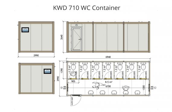 KWD 710 Wc Container