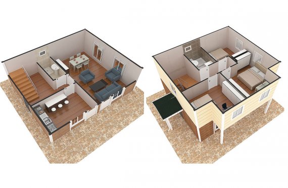 Karmod 114 m² Prefabricated Modular House - Designs and Plans