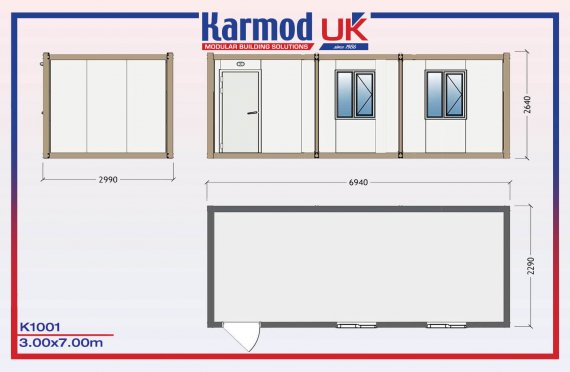 flat pack container office plan