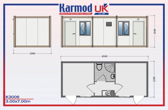 flat pack office for sale plan